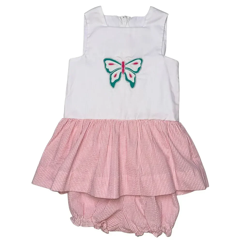 Boutique Butterfly Pink and White Set best for 5-6Y